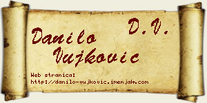 Danilo Vujković vizit kartica
